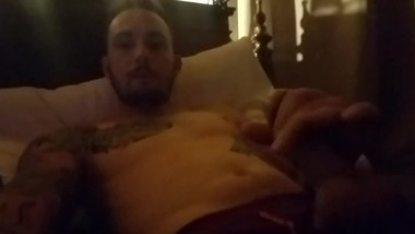 Tatted Teen Solo Accidental Cum on Face